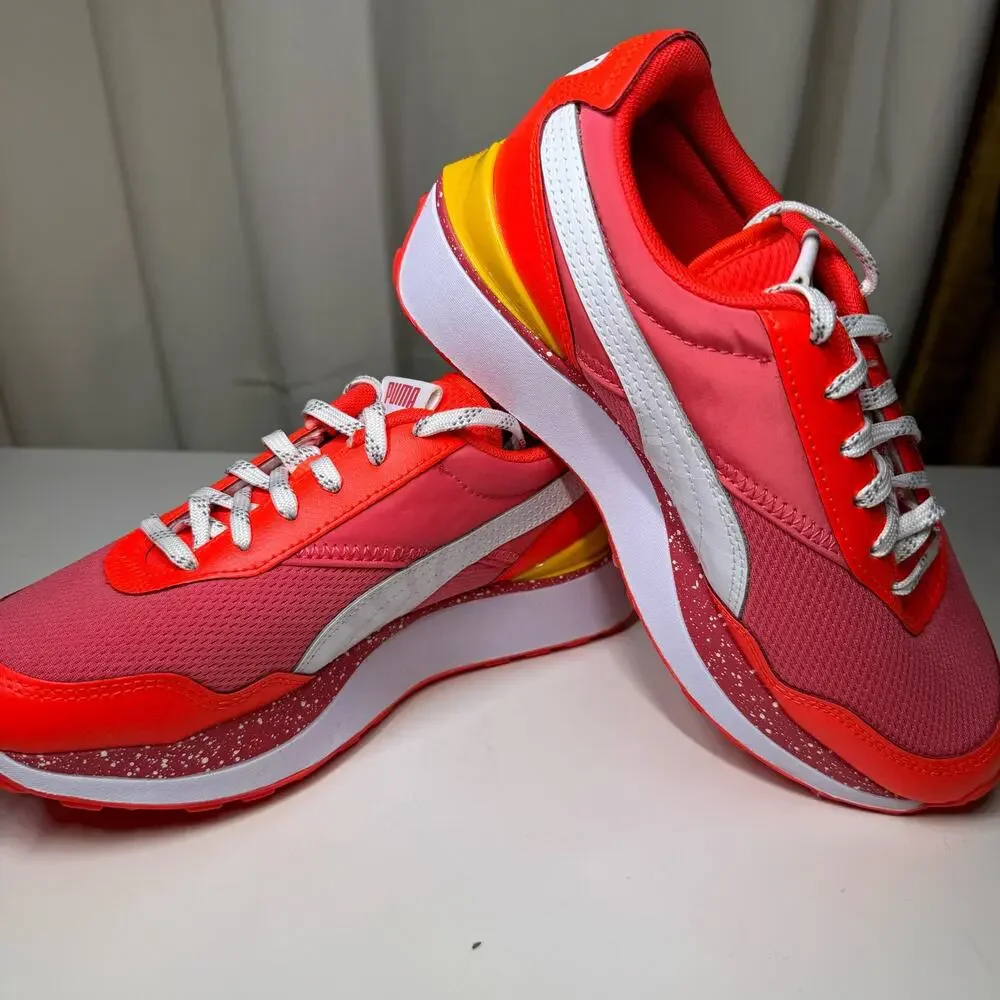 Puma Cruise Rider Brainfreeze Girls Grade School Sneakers Orange Coral Size 4